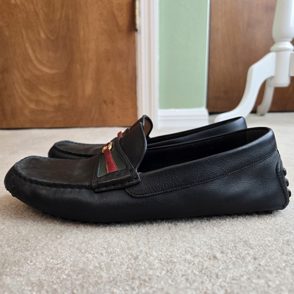 Gucci Interlocking G Web Driving Loafers Listed 10.5 Size, But Maybe UK Size - Picture 4 of 13